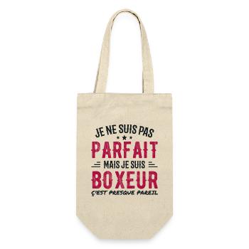 Not perfect but boxer - Gift Bag for Bottles - nature - Front
