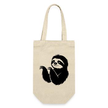 Cool paresseux silhouette portrait visage tête - Sac à bouteille - nature - Devant