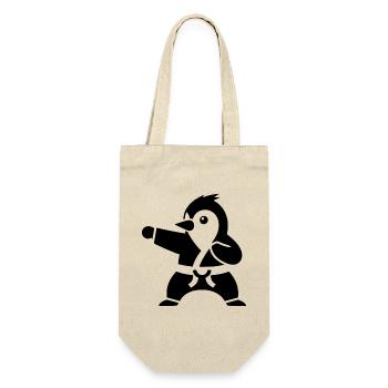 Pingouin Karaté Arts Martiaux Arts Martiaux Silhouette - Sac à bouteille - nature - Devant