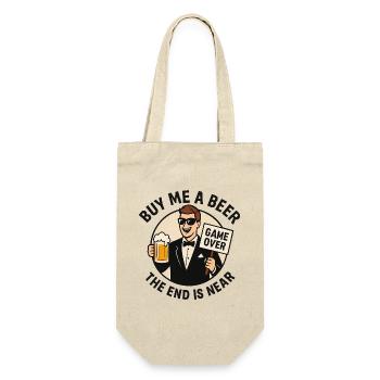 Buy Me a Beer – Bachelor Game Over Edition - Gift Bag for Bottles - nature - Front
