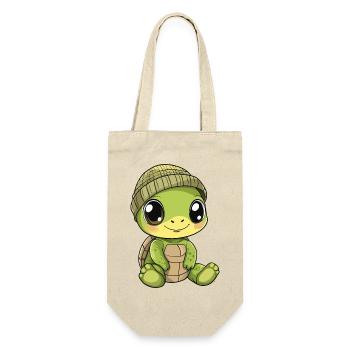tortue mignon mignon bébé enfants animal dessin animé - Sac à bouteille - nature - Devant