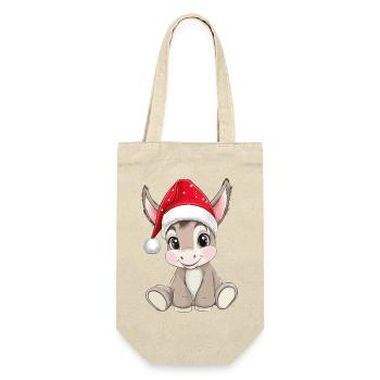 Âne Noël mignon mignon Noël Noël - Sac à bouteille - nature - Devant