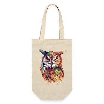 Owl Eagle Owl Bird Night Bird Animal Night Moon Nature - Gift Bag for Bottles - nature - Front