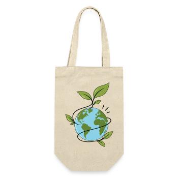Die wachsende Welt - Geschenkbeutel für Flaschen - Natur - Vorne