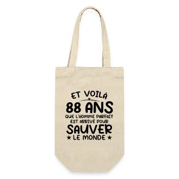 88 ans Cadeau anniversaire 88 ans Homme - Sac à bouteille - nature - Devant