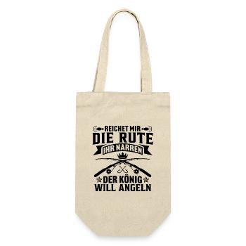 der könig will angeln für den angler - Geschenkbeutel für Flaschen - Natur - Vorne