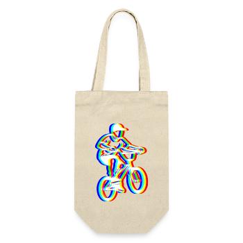 Glitch BMX – Extreme Fahrt - Geschenkbeutel für Flaschen - Natur - Vorne