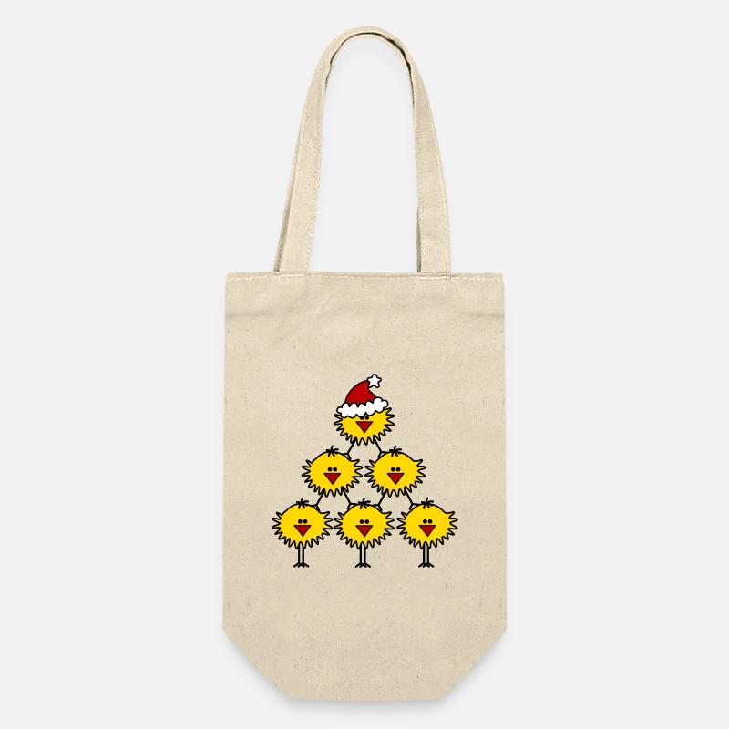 Christmas chicks - Gift Bag for Bottles - nature