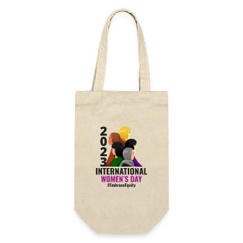 Internationaler Frauentag 2023 8. März - Geschenkbeutel für Flaschen - Natur - Vorne