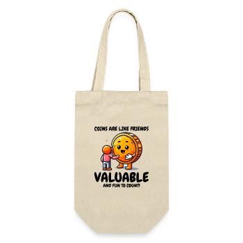 Coin Collecting Collector Numismatic Friends Funny - Gift Bag for Bottles - nature - Front