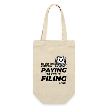 Taxing Humor: Paying and Filing Funny - Gift Bag for Bottles - nature - Front