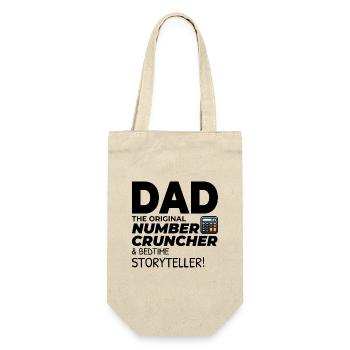 Buchhalter Papa Buchhaltung Finanzen Finanzen Lustig - Geschenkbeutel für Flaschen - Natur - Vorne