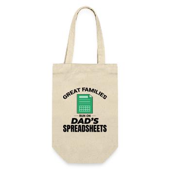 Buchhalter Papa Buchhaltung Finanzen Finanzen Lustig - Geschenkbeutel für Flaschen - Natur - Vorne