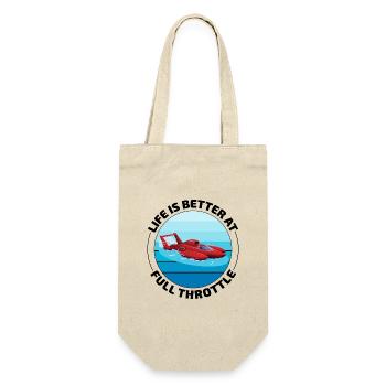 Full Throttle Fun: Hydroplane Racing Laughs - Gift Bag for Bottles - nature - Front