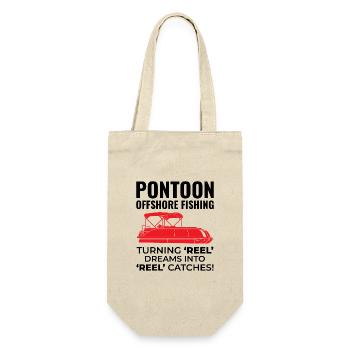 Pontoon Boat Motor Boating Offshore Fishing Funny - Gift Bag for Bottles - nature - Front