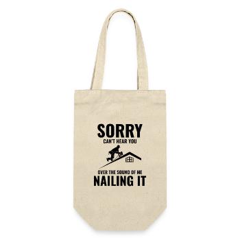 Roofer Roofing Roof Repair Mechanic Contractor - Gift Bag for Bottles - nature - Front