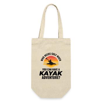 kayaking Gradpa Kayak Canoe Kayaker Funny - Gift Bag for Bottles - nature - Front