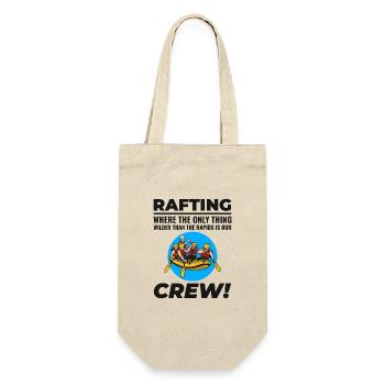 Rafting Team Raft Wildwasser Rafter Paddel Lustig - Geschenkbeutel für Flaschen - Natur - Vorne