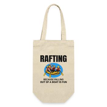 Rafting Team Raft Wildwasser Rafter Paddel Lustig - Geschenkbeutel für Flaschen - Natur - Vorne