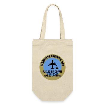 Aerospace Engineer Dad Coffee Plane Airplane - Gift Bag for Bottles - nature - Front