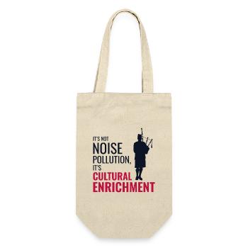 Bagpipe Player Instrument Scottish Scotland Music - Gift Bag for Bottles - nature - Front