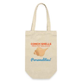Muschel Muschel Sammler Beachcomber Muschel - Geschenkbeutel für Flaschen - Natur - Vorne