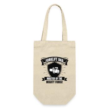 Forklift Dad Heavy Equipment Driver Fathers Day - Gift Bag for Bottles - nature - Front