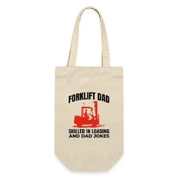 Forklift Operator Dad Heavy Equipment Driver Funny - Gift Bag for Bottles - nature - Front