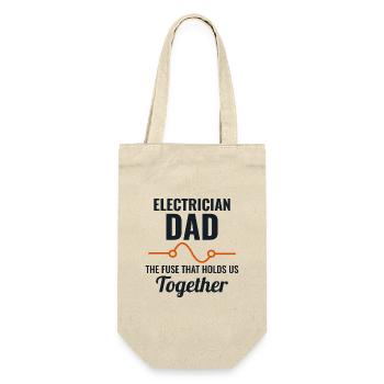 Electrician Dad Electrican Technician Family - Gift Bag for Bottles - nature - Front