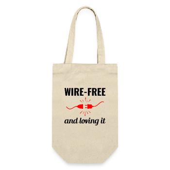 Electrician: Wire-Free and Loving Life - Gift Bag for Bottles - nature - Front