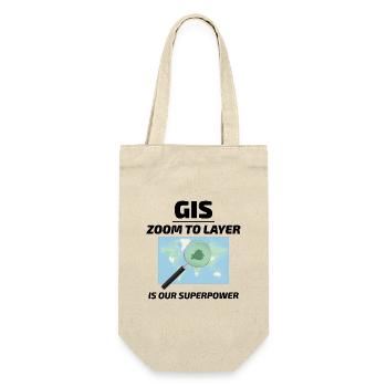 GIS Zoom to Layer Mapping Geospatial Tech - Gift Bag for Bottles - nature - Front
