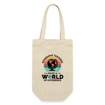 Geography Teachers Globe World Difference - Gift Bag for Bottles - nature - Front