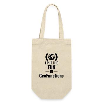 GeoFunctions GIS Programming Developer Fun - Gift Bag for Bottles - nature - Front