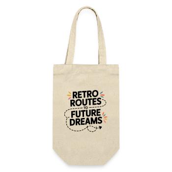 Retro Routes Future Dreams Compass Map - Gift Bag for Bottles - nature - Front