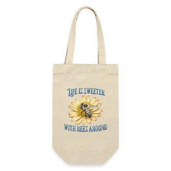 Life is sweeter with bees around - Gift Bag for Bottles - nature - Front