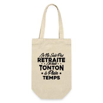 Tonton à Plein Temps Cadeau Retraite Tonton - Sac à bouteille - nature - Devant