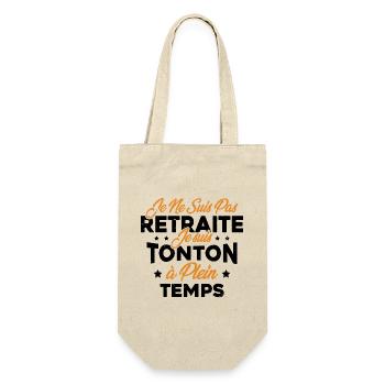 Tonton à Plein Temps Cadeau Retraite Tonton - Sac à bouteille - nature - Devant