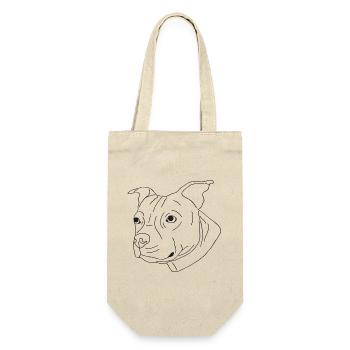 Staffordshire Bullterrier - Geschenkbeutel für Flaschen - Natur - Vorne