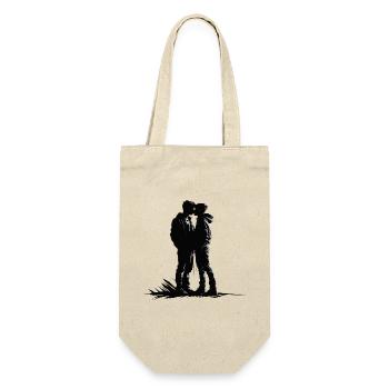 Two boys kissing - Gift Bag for Bottles - nature - Front