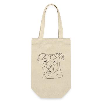 American Staffordshire Terrier - Geschenkbeutel für Flaschen - Natur - Vorne