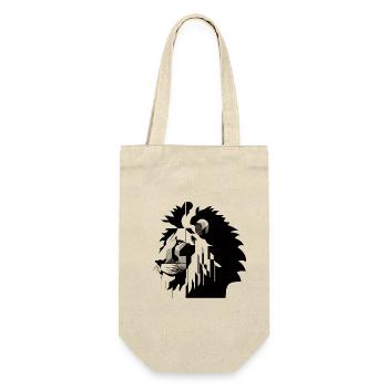Lion géométrique - Sac à bouteille - nature - Devant