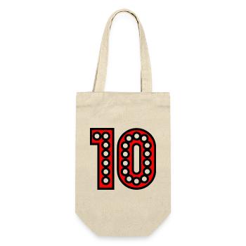 10. 10 YEARS. 10th ANNIVERSARY. 10 YEAR ANNIVERSARY. - Gift Bag for Bottles - nature - Front