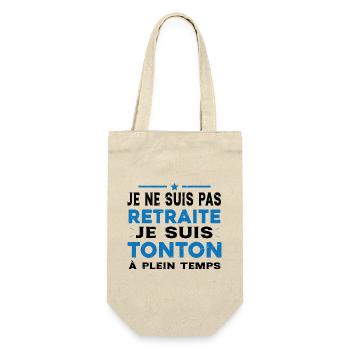 Tonton à Plein Temps Cadeau Retraite Tonton - Sac à bouteille - nature - Devant