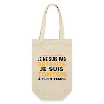 Tonton à Plein Temps Cadeau Retraite Tonton - Sac à bouteille - nature - Devant