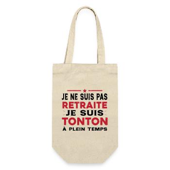 Tonton à Plein Temps Cadeau Retraite Tonton - Sac à bouteille - nature - Devant