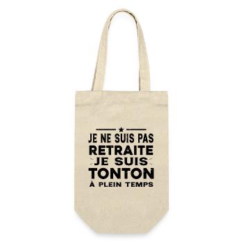 Tonton à Plein Temps Cadeau Retraite Tonton - Sac à bouteille - nature - Devant