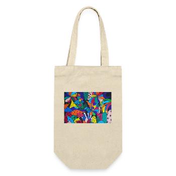 Esoteric Elephant Pop Art - Gift Bag for Bottles - nature - Front