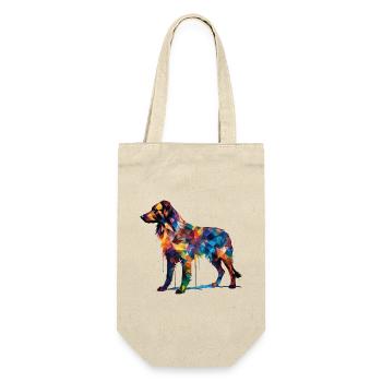 Colorful Dog Silhouette: Masterpiece in Water - Gift Bag for Bottles - nature - Front