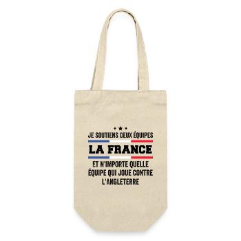 Je Soutiens Deux Équipes la France ... - Sac à bouteille - nature - Devant