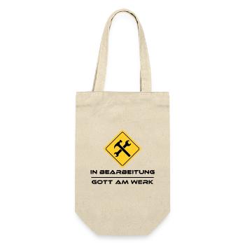 In Bearbeitung - Gott am Werk - Geschenkbeutel für Flaschen - Natur - Vorne